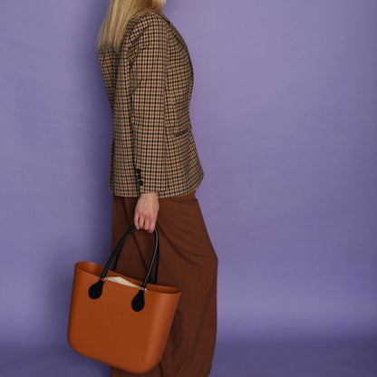 O bag with inner bag and eco leather handles